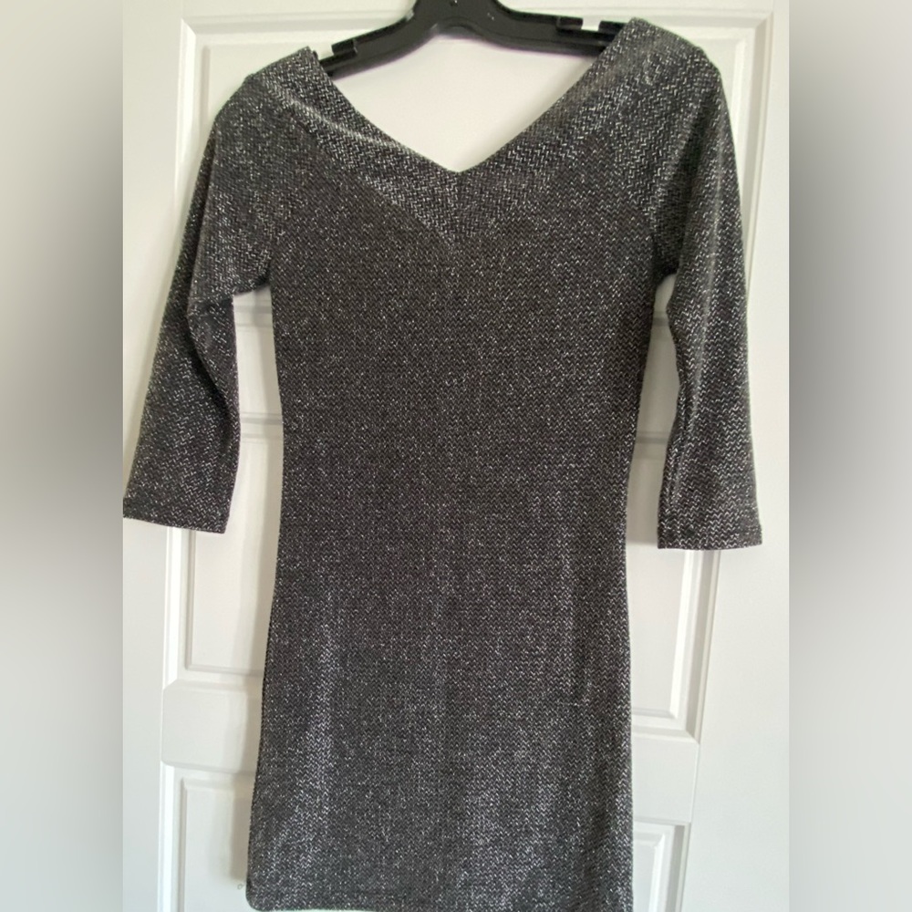 Le Chateau Silver Mini Dress